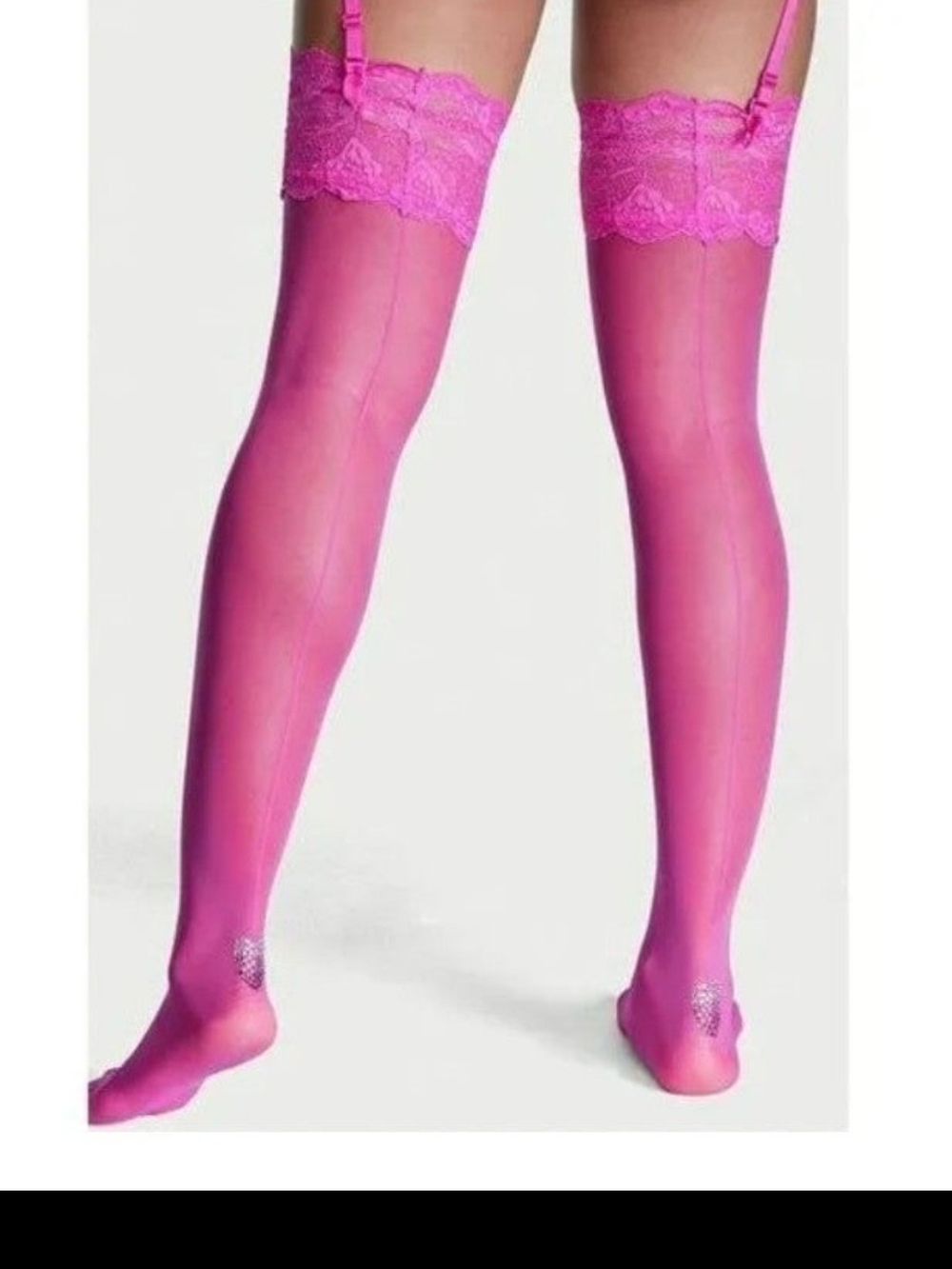 NWT- VICTORIA SECRET Lace Top CRYSTAL 💓 Thigh-high Stockings-Sz XL